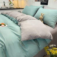 涵语 被套床单枕套组合被套单件150x200x230单人学生宿舍180四季水洗棉被罩男被单