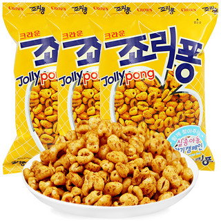 克丽安（CROWN）韩国克丽安大麦粒74g*3袋爆米花怀旧早餐休闲膨化儿童零食品 大麦粒74g*3袋