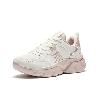 ANTA 安踏 舒适厚底慢跑鞋女鞋春季革面防泼水跑步鞋运动休闲鞋子耐磨健步鞋