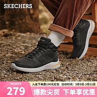 SKECHERS 斯凯奇 休闲商务鞋男士高帮鞋运动靴子894262 黑色BLK 43