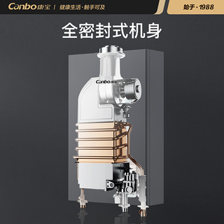 康宝（Canbo）燃气热水器 家用 强制给排气式 上门安装 低水压启动 智能控温 JSG15-803X【8升】天然气热水器