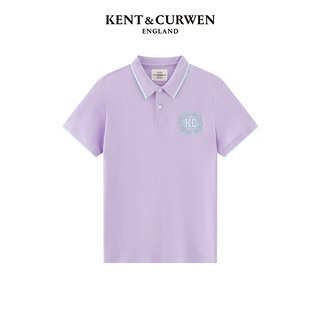 KENT&CURWEN 肯迪文KC款字母刺绣纯棉短袖Polo衫K45H9EI111 紫丁花色 S
