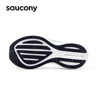 Saucony索康尼胜利20跑鞋男专业强缓震慢跑步鞋运动鞋子大体重TRIUMPH20  白黑11 42