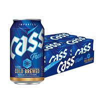 CASS 凯狮 韩国cass/凯狮原装进口高度啤酒4.5度整箱355ml*24罐装凯狮啤酒