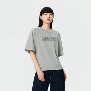 Levi's 李维斯 24春季男士短袖T恤LOGO印花休闲复古简约百搭 灰色 16143-1345 XL