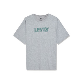 Levi's 李维斯 24春季男士短袖T恤LOGO印花休闲复古简约百搭 灰色 16143-1345 XL