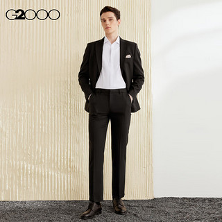 G2000【三防科技】G2000男装SS24商场三防防静电正装西服【套装】 三防斜纹-黑色合身 48