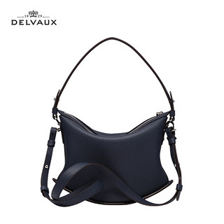 Delvaux24春夏包包女包手提包单肩腋下包PinSwing系列  藏青(线上限量)