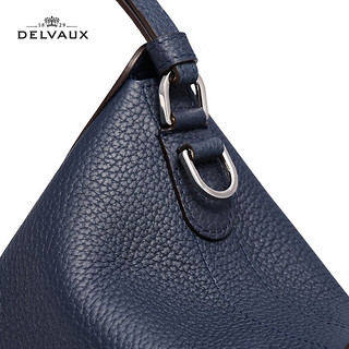 Delvaux24春夏包包女包手提包单肩腋下包PinSwing系列  藏青(线上限量)