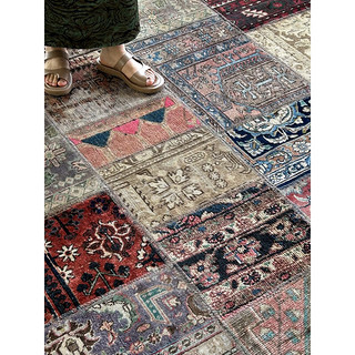 筠月熙波斯地毯拼接手工羊毛茶几客厅现代土耳其摩洛哥复古 JUN-02 204x86CM 全部尺寸