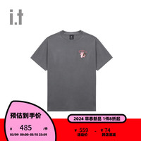 fingercroxxit 女装圆领短袖T恤2024春夏新款趣味小熊图案00571XM