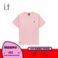 fingercroxxit 女装圆领短袖T恤2024春夏趣味小熊图案00571XM PKX/粉红色 XS