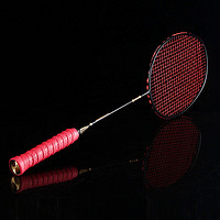 战羽 ZHAN-YU羽毛球拍全碳素 超碳系列初中级进阶4u羽毛球拍 红色（单拍）