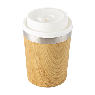 NITORI宜得利家居家用办公室喝水杯咖啡杯大容量双层2WAY不锈钢杯 浅木色 490ml