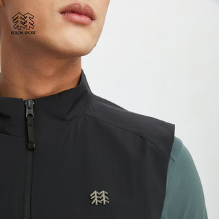 KOLON SPORT可隆男士REVIVER防风防泼水2L运动徒步登山梭织马夹 LHVT4SN147-BK 黑色 190/4XL