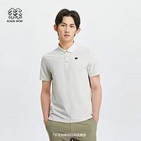 KOLON SPORT可隆短袖T恤吸湿速干男打底运动弹力防晒POLO保罗衫 LHPT4ST597-IV 象牙白 180/XL