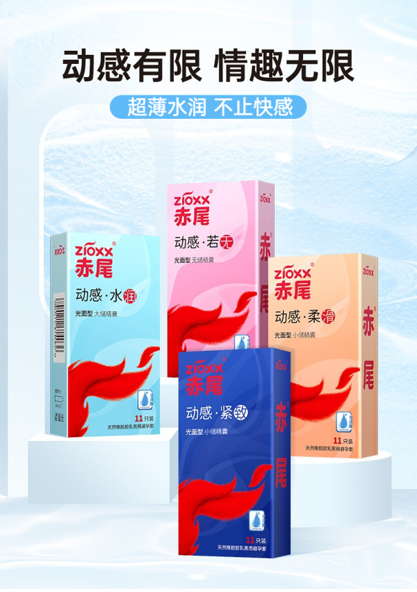 zioxx 赤尾 玻尿酸安全套组合 24只(水润无储*11只+水润大储*11只+出水芙蓉*1只+防脱*1只)
