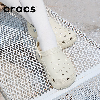 卡骆驰（crocs）女鞋 24夏季运动鞋云朵Clog厚底显高洞洞鞋沙滩鞋休闲凉拖鞋 经典云朵Clog/骨白色 34-35