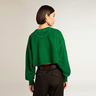 Golden Goose女装 24年春夏新款 棉质长袖绿色字母印花圆领运动衫卫衣 绿色 XS码(160/84A)