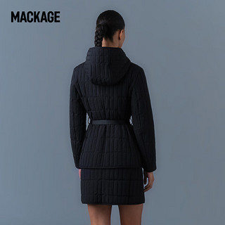 Mackage 复古绗缝系列-女士 RAJA轻薄收腰连帽羽绒服24早春款 黑色 M