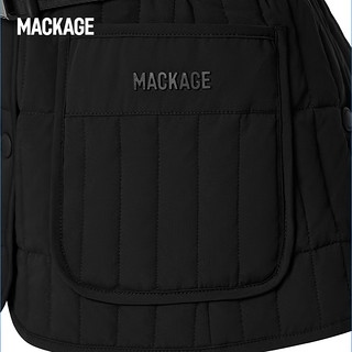 Mackage 复古绗缝系列-女士 RAJA轻薄收腰连帽羽绒服24早春款 黑色 M