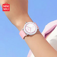 名创优品（MINISO）女士手表潮流时尚超薄手表硅胶石英表款腕表 3021-粉色