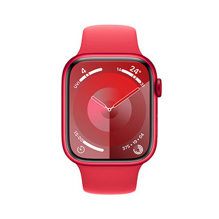 Apple Watch Series 9智能手表GPS款45毫米红色铝金属表壳红色运动型表带S/M{运动旅行必备} MRXJ3CH/A Y