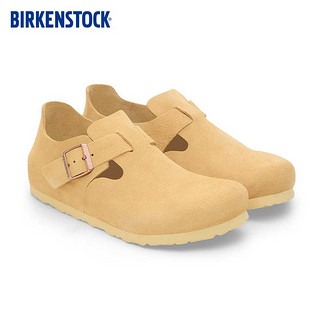 BIRKENSTOCK软木休闲鞋男女同款绒面London系列 米色常规版1027534 43