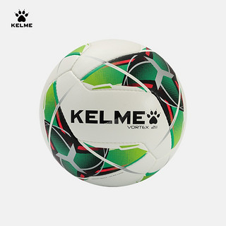 KELME\卡尔美青少年4号5号球中考足球PU皮球手缝比赛用球耐磨成人 白荧光绿 5号