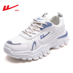 warrior回力老爹鞋女款春季透气运动鞋女2024新款小白鞋网鞋厚底网面