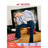 HOLLISTER24春夏低腰深色修身复古喇叭弹力牛仔裤女 356706-1 深色水洗 2S (155/66A)