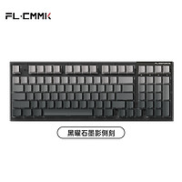 FL·ESPORTS 腹灵 FL980V2Pro 有线/蓝牙/2.4G三模客制化机械键盘 黑曜石墨影侧刻 悦动红轴