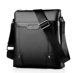 格比森男士单肩斜挎包_gebisen 格比森 男包单肩包斜挎包牛皮纹小背包