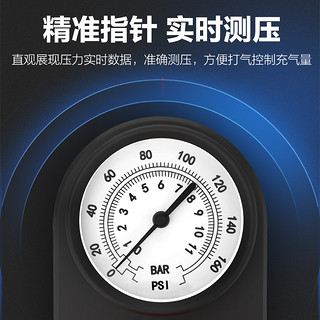 自行车打气筒家用通用电动摩托汽车脚踩式带气压表汽简便携泵桶小