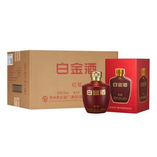 MOUTAI 茅台 白金酒 红坛 53%vol 酱香型白酒 500ml *6瓶装