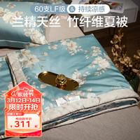博洋（BEYOND）60S天丝夏凉被夏季空调被薄款夏被夏天可水洗冰丝薄被莱赛尔被子 60支天丝夏凉被—花晨夕月 220*240cm