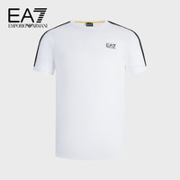 阿玛尼EMPORIO ARMANI24早春EA7男装徽标印花落肩运动T恤 XL 1100白色