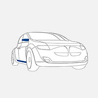 Quantum 量子膜 汽车漆面膜隐形车衣汽车漆面保护膜T系列隐形车衣膜 全车tpu 透明 后视镜+侧裙(左右)