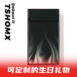 TSHOMX 煤油打火机黑白火焰创意个性潮流翻盖老公 Fire