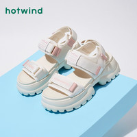 热风 hotwind2024年夏季新款女士时尚凉鞋沙滩鞋两穿平底罗马凉鞋