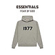 FEAR OF GOD ESSENTIALS ESSENTIALS  植绒1977系列棉质连帽卫衣美式高街情侣潮牌宽松简约休闲经典 深燕麦色 M