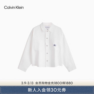 Calvin Klein【田柾国同款】 Jeans24男复古纯棉宽松衬衫J325552 1AA- 