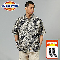 dickies24春夏 沙漠之花短袖衬衫 DK013094 黑色满印印花 L