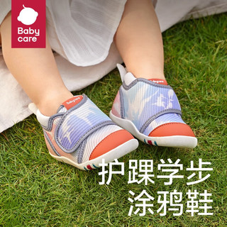 bc babycarebabycare婴幼儿学步鞋软底防滑男童女宝宝春秋轻便魔术贴鞋子透气 奥特银-一阶 内长11cm(适合8-10个月)