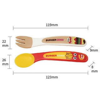 skater斯凯达宝宝学吃饭自主进食训练叉勺套装 汉堡包 叉勺套装-汉堡包