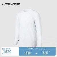 HONMA【都市机能】男士长袖T恤2024春季纯色简约长袖HMKC700L023 漂白 M