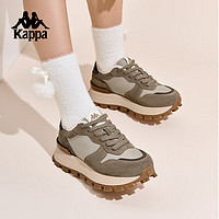卡帕（Kappa）加绒保暖老爹鞋女冬季厚底增高棉鞋 50CJ1月灰色 39 50CJ1月灰色(加绒款)
