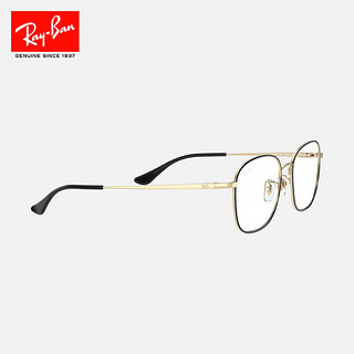 Ray-Ban 雷朋 RayBan）金属方形近视眼镜框复古轻盈修颜光学镜架0RX6418D 3100黑色镜框