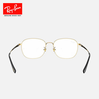 Ray-Ban 雷朋 RayBan）金属方形近视眼镜框复古轻盈修颜光学镜架0RX6418D 3100黑色镜框