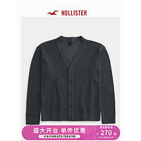 HOLLISTER24春夏休闲款宽松针织衫镂空织开衫男 356693-1 黑色 S (175/92A)